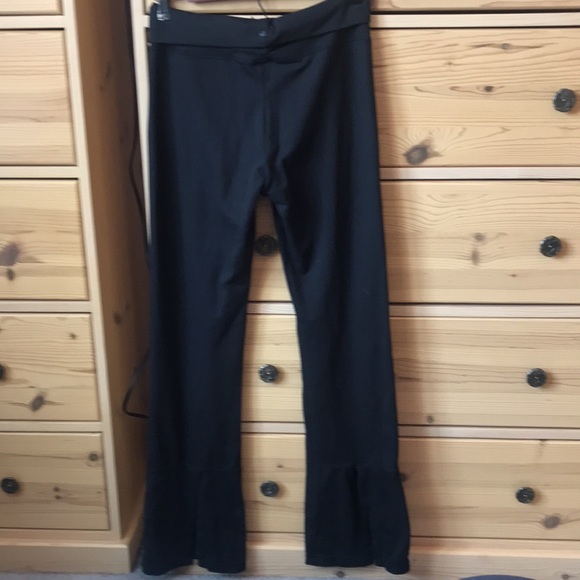 Prana Black Flare Leggings with Roll Down Band Size Medium - Picture 5 of 8